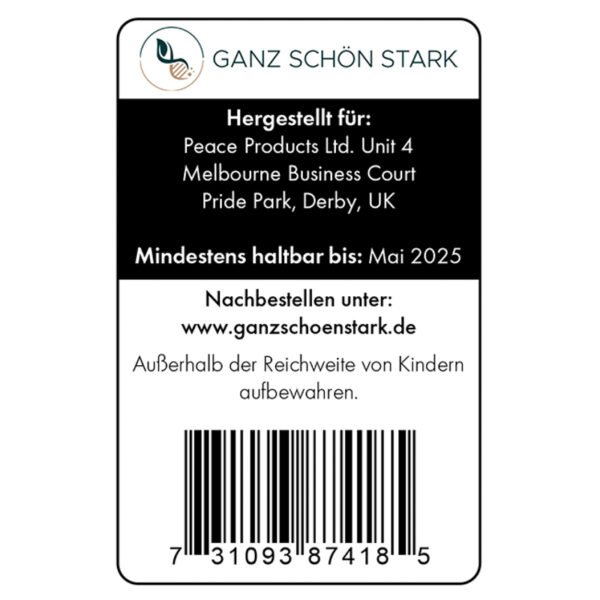 Etiketten-Information für Pure NMN - GANZ SCHÖN STARK